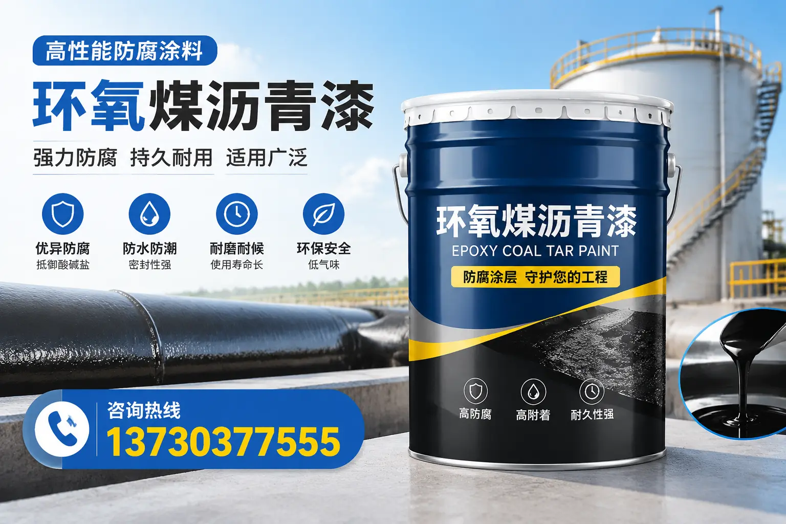 环氧煤沥青漆的耐久性分析，适合武汉的使用场景